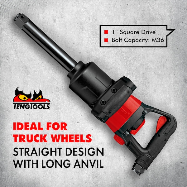 Teng Tools 1" Drive Reversible Pneumatic Composite Air Impact Wre - ARWM11S