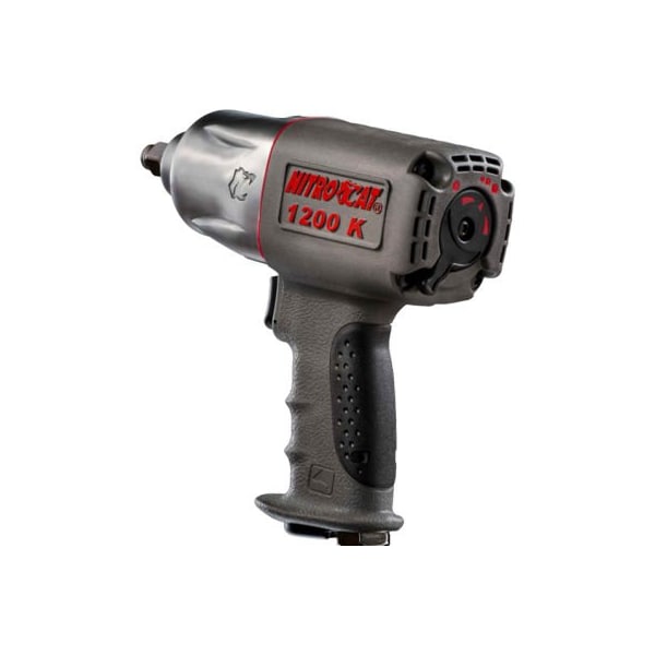 Florida Pneumatic Nitrocat Twin Clutch Air Impact Wrench, 1/2" Drive Size, 1295 Max Torque - 1200-K
