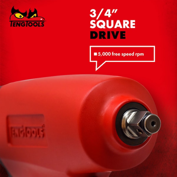 Teng Tools 3/4" Drive Reversible High Torque Aluminum Air Impact - ARWM34
