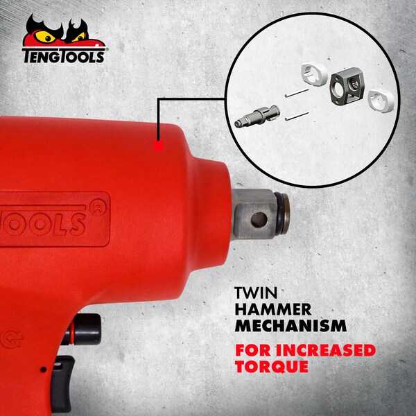 Teng Tools 3/4" Drive Reversible High Torque Aluminum Air Impact - ARWM34