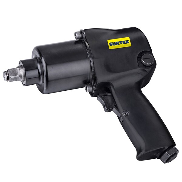 Surtek 1/2in Drive Impact Wrench Pneumatic Gun Twin Hammer System 425 Ft-Lb - PI612