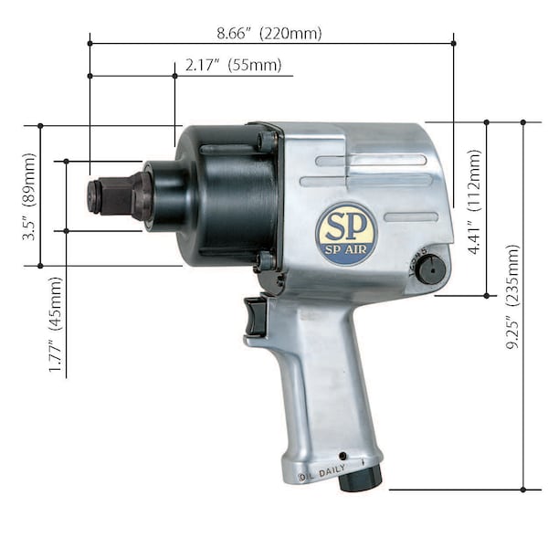 Sp Air 3/4" Heavy-Duty Impact Wrench - SP-1158