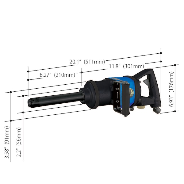 Sp Air 1" Impact Wrench, SP-1194DX-6 - SP-1194DX-6