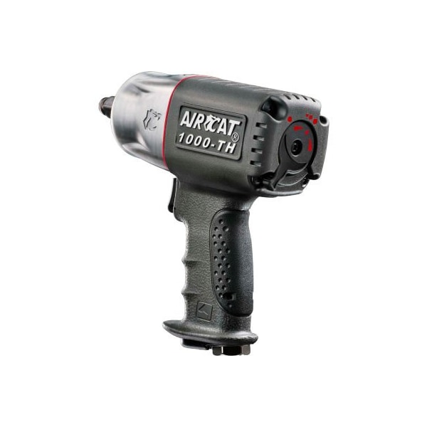 Florida Pneumatic Aircat Composite Twin Hammer Air Impact Wrench, 1/2" Drive Size, 1600 Max Torque - 1000-TH