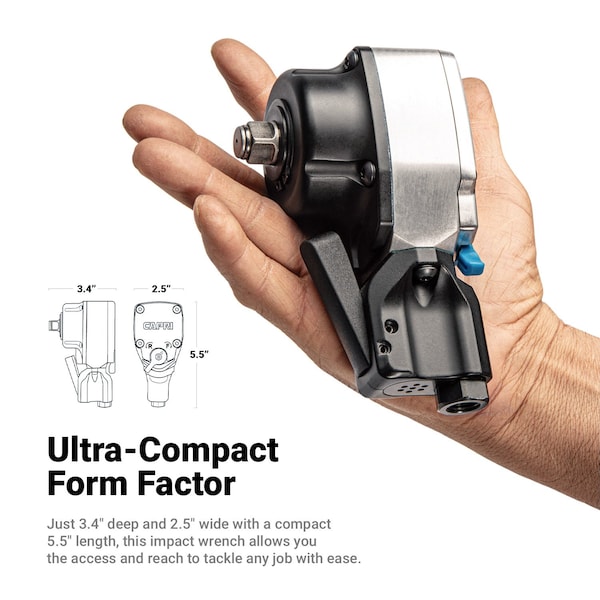 Capri Tools 1/2 in. Palm Air Impact Wrench, 400 ft. lbs. - CP33215
