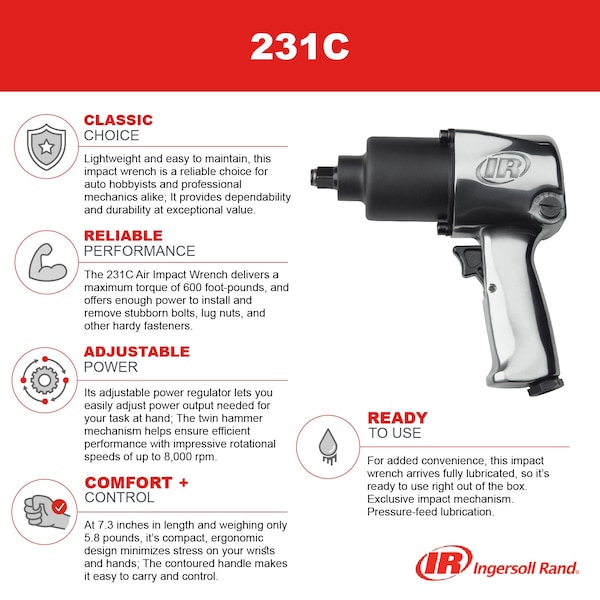 Ingersoll-Rand $IMPACT WR 1/2" CLASSIC 425 FT LBS - IR231C