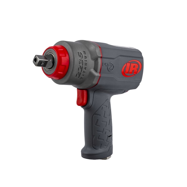 Ingersoll-Rand DXS2 1/2" Air Impact Wrench, Quiet, 1500 ft-lb Torque, Titanium Hammercase, Pin Retainer - 2236QPTIMAX