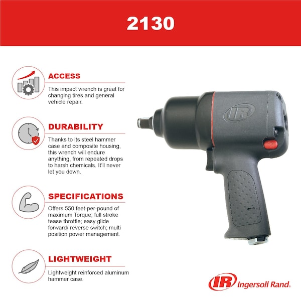 Ingersoll-Rand IMPACT WR HD 1/2" COMPOSITE 550 FT LBS - IR2130
