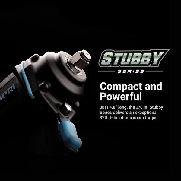 Capri Tools 3/8 in Stubby Air Impact Wrench, 320 ft.-lb. - CP35100