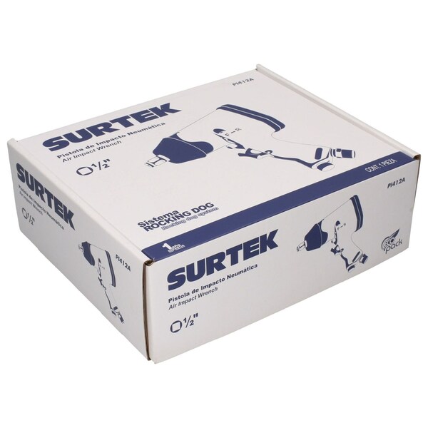 Surtek 1/2in Drive Impact Wrench Pneumatic Gun Rocking Dog System 207 Ft-Lb - PI412A