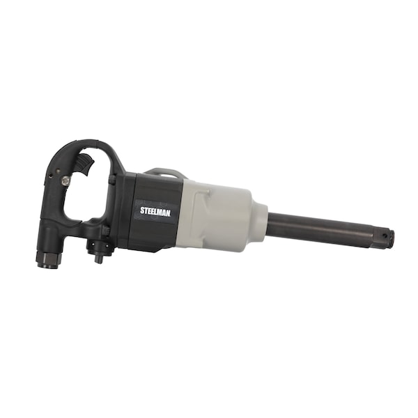 Steelman 1'' Drive Heavy-Duty 2000 ft-lb Twin Hammer Impact Wrench with 6'' Anvil, Black and Gray - 61223