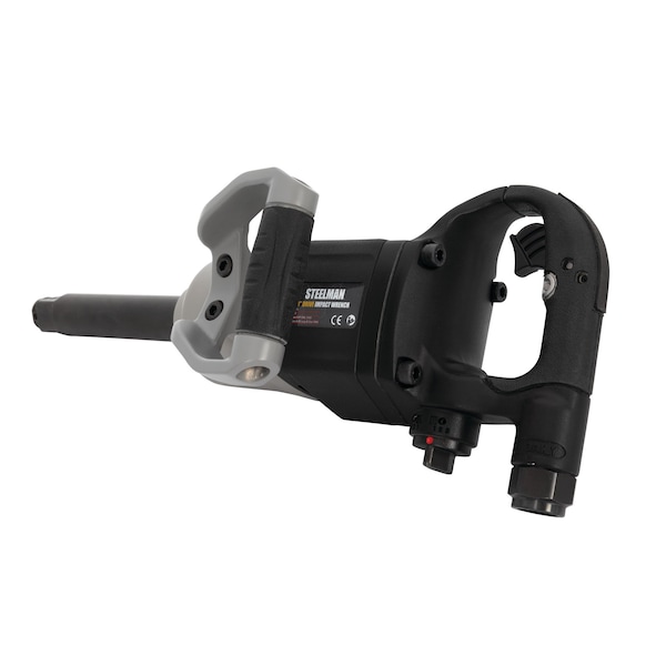 Steelman 1'' Drive Heavy-Duty 2000 ft-lb Twin Hammer Impact Wrench with 6'' Anvil, Black and Gray - 61223