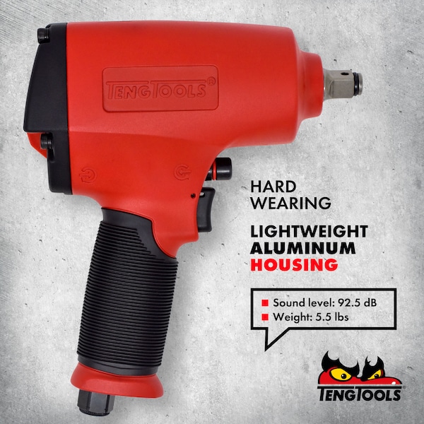 Teng Tools 1/2" Drive Reversible High Torque Aluminum Air Impact - ARWM12