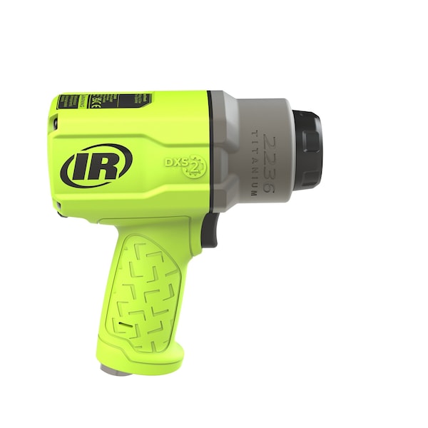 Ingersoll-Rand DXS2 1/2" Air Impact Wrench, Quiet, 1500 ft-lb Torque, Titanium Hammercase, Friction Ring, Green - 2236QTIMAX-G