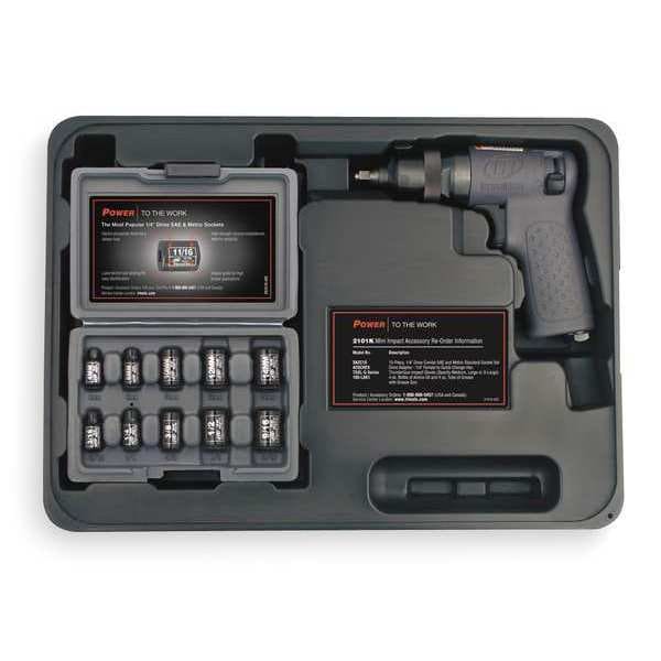 Ingersoll-Rand Air Impact Wrench Kit, 1/4 In., 14,500 rpm - 2101KA