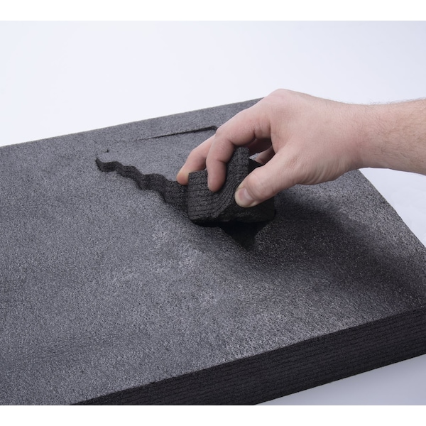 5S Supplies ECONO FOAM  Black 24in x 48in x 30 MM thick Layered Foam for Kaizen Projects - ECONO-2X4-BLACK-30MM