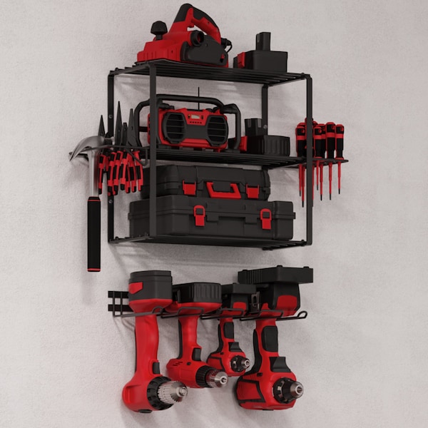 Stalwart 4-Tier Power Tool Organizer Shelving - 75-TS2004