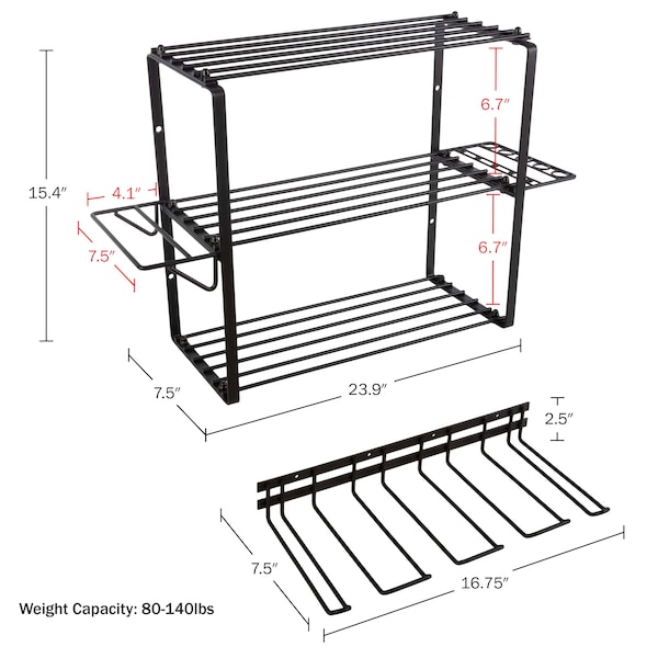 Stalwart 4-Tier Power Tool Organizer Shelving - 75-TS2004