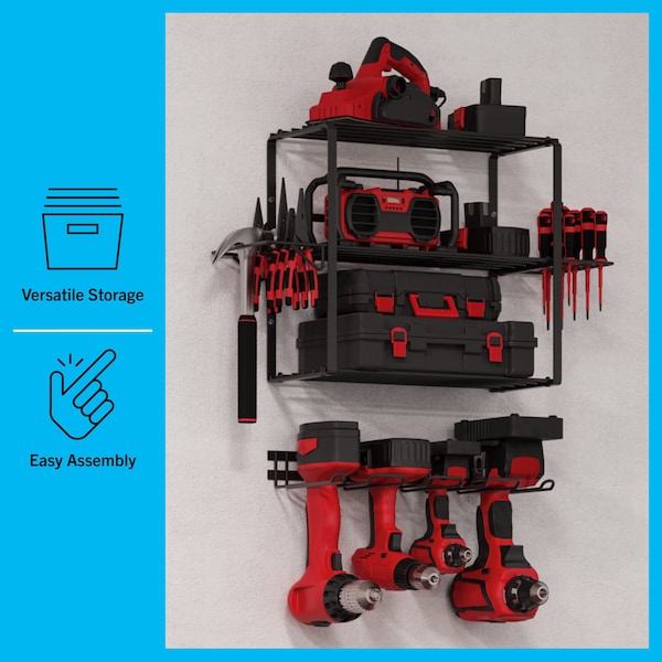 Stalwart 4-Tier Power Tool Organizer Shelving - 75-TS2004