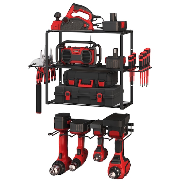 Stalwart 4-Tier Power Tool Organizer Shelving - 75-TS2004