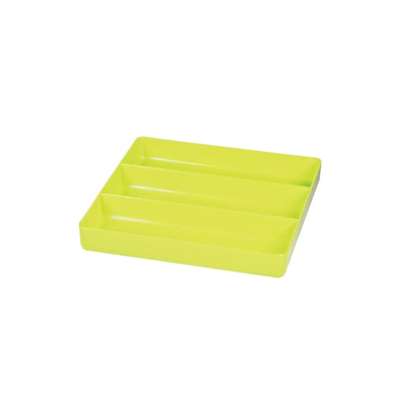 Ernst Manufacturing Ernst 3-Compartment Plastic Organizer Tool Tray, HI-VIZ Neon - 5023HV
