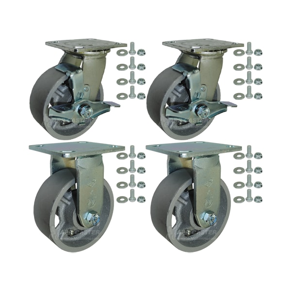 Mapp Caster Tool Box and Job Box Casters, 5" Steel Wheel Casters, 4800# Cap. - 146CIRB520-TOOLBOX
