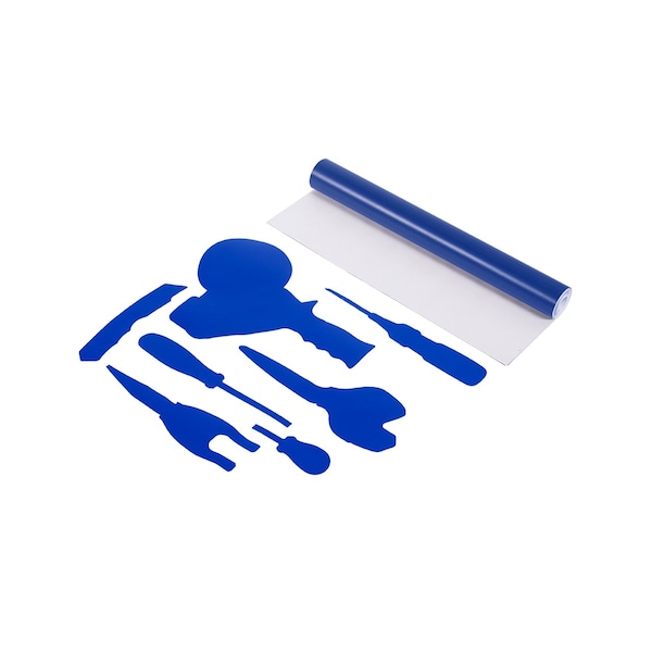 5S Supplies ShadowTape Shadow Board Tool Marking Tape 15 inches wide x 15 Foot Length Rolls Blue - TST-15180-BLU