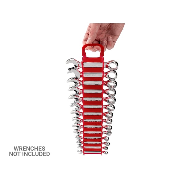 Tekton 14-Tool Stubby Combination Wrench Holder (Red) - OWP21214