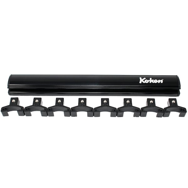 Ko-Ken Magnetic Aluminum Rail 3/8 Plastic Clip x 8 pieces 200mm - RSAL200-3/8X8