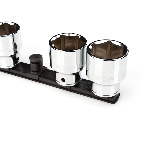 Tekton 3/4 Inch Drive x 18 Inch Socket Rail, 10 Clips (Black) - OSR33210
