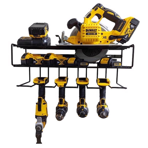 C2M C2M 7.5 in. H X 21.5 in. W X 7.5 in. D Black Steel Wall Mount Tool Holder - C2M5032P