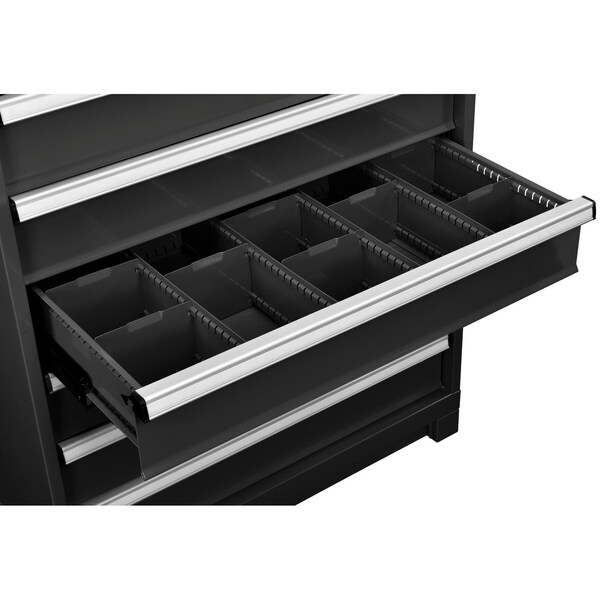 Global Industrial Dividers for 6inH Drawer of Modular Drawer Cabinet 36inWx24inD, Black - 316073
