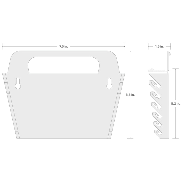 Tekton 6-Tool Long Ratcheting Box End Wrench Holder (Red) - ORG23206