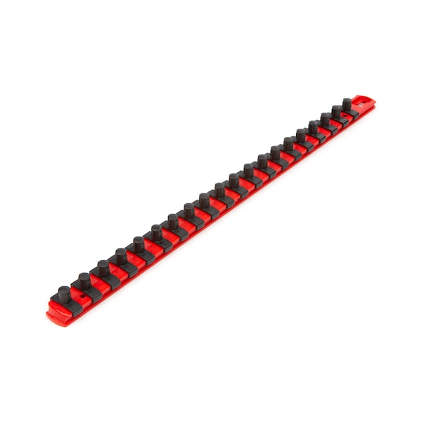 Tekton 3/8 Inch Drive x 18 Inch Socket Rail, 20 Clips (Red) - OSR13120