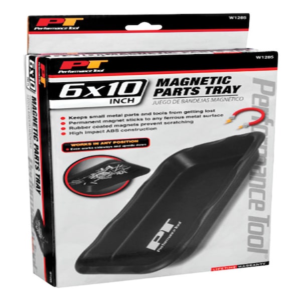 Performance Tool Performance Tool 10 in. L X 6 in. W Black Magnetic Tray 1 pc - W1285