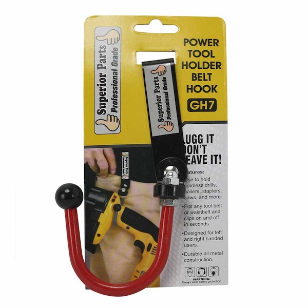Superior Parts Hook Drill / Power Tool Holder with Metal Clip Belt Replaces Bigg Lugg BL1 - GH7