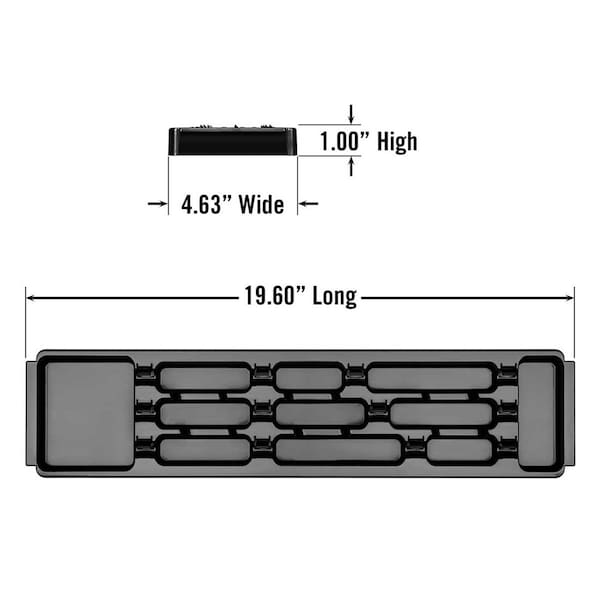 Ernst Manufacturing 3/8 In. Ratchet And Extension Tray - Black - 8371