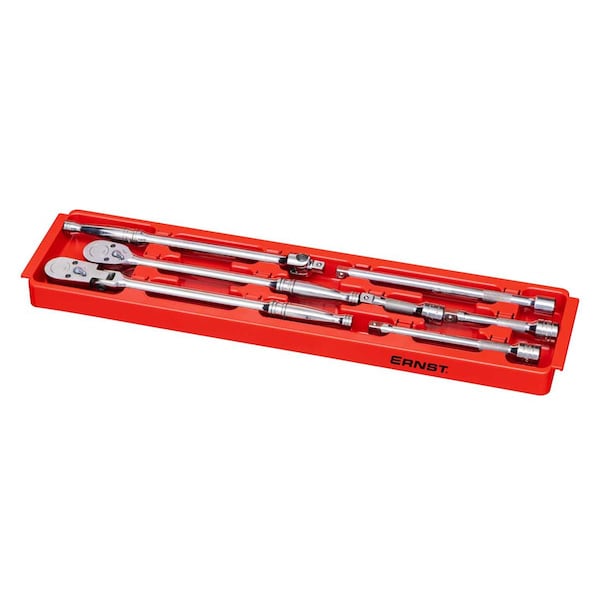 Ernst Manufacturing 3/8 In. Ratchet And Extension Tray - Red - 8372