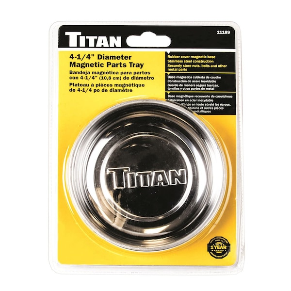 Titan 4-1/4 In. Round Magnetic Parts Tray - 11189