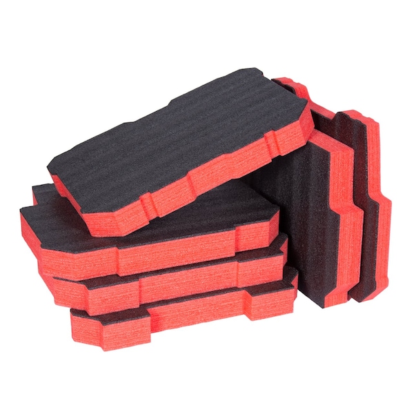5S Supplies Replacement Foam for Milwaukee PACKOUT 48-22-8426 6 Piece Foam Kit - MP-48-22-8426-BLK/RED