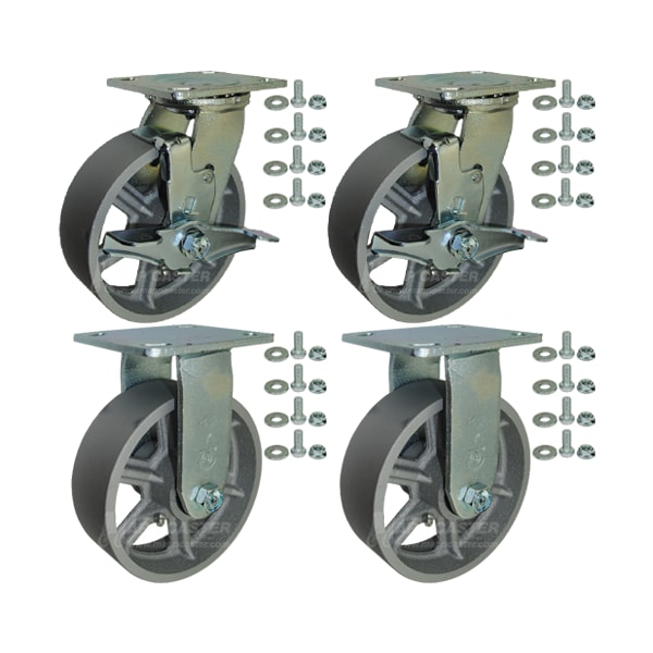 Mapp Caster Tool Box and Job Box Casters, 6" Steel Wheel Casters, 5000# Cap. - 146CIRB620-TOOLBOX
