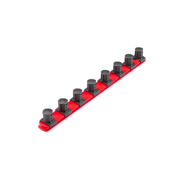 Tekton 3/4 Inch Drive x 13 Inch Socket Rail, 8 Clips (Red) - OSR32108