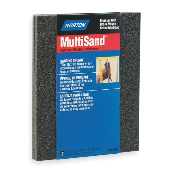 Norton Abrasivos Esponja para lijar Contour, Mediana, Paquete de 2 - 07660700939.