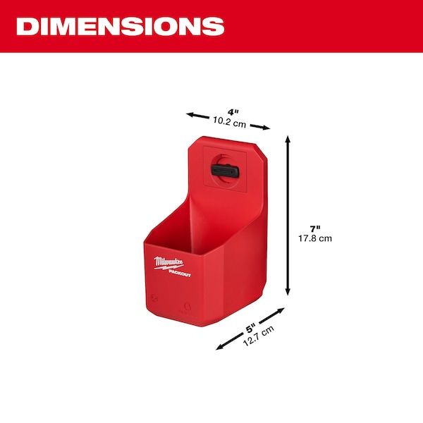 Milwaukee Tool Organizer Cup for PACKOUT Wall-Mounted Storage - 48-22-8336