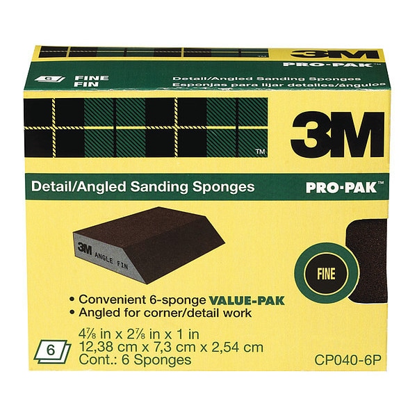 Esponja de lijado angular 3M CP040-6P, 2 7/8, paquete de 4 - CP040-6P