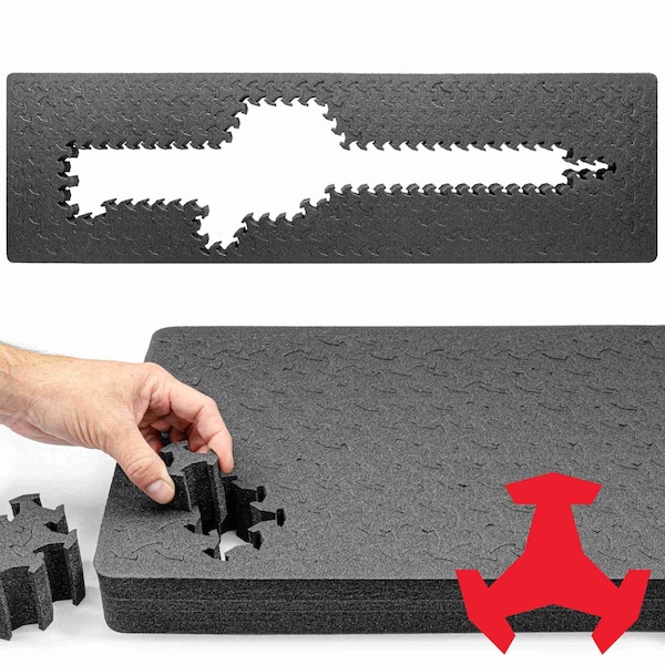 Eylar RAGAR 46in x 13.5in Reconfigurable & Reusable Protective XP Crosslinked Foam Insert - RG00014-XP