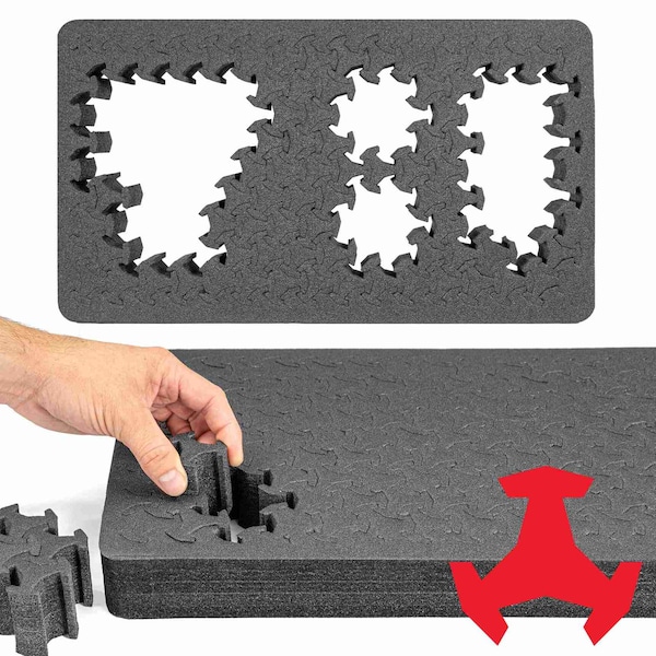 Eylar RAGAR 19.75in x 11.75in Reconfigurable & Reusable Protective XP Crosslinked Foam Insert - RG00034-XP
