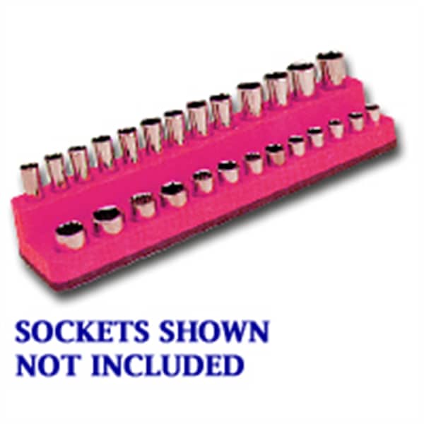 Mechanics Time Saver 1/4 in. Drive Magnetic Hot Pink 4 to 14 mm Socket Holder - 722