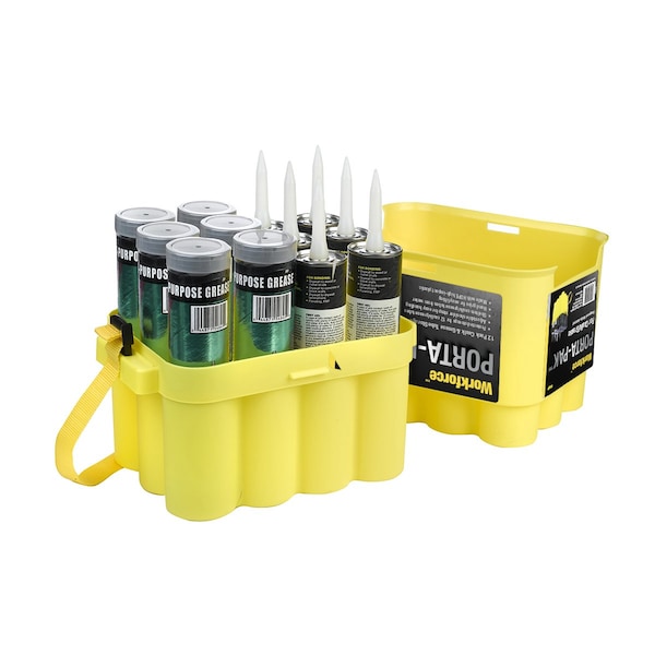 Workforce Porta-Pak: 12-Pack Grease and Caulk Tube Storage Box - GCB12