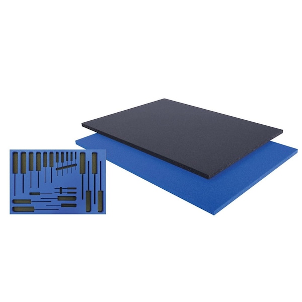 5S Supplies Tool Box Foam Insert 4 FT x 9 FT 1/2 Inch Thick Black - TBF-48108-BLK